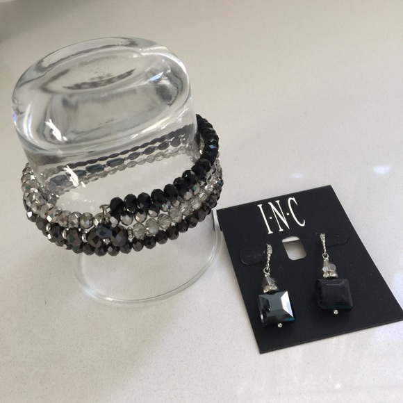 INC International Concepts Earrings and Bracelet Set Beaded Rhinestones Sparkle - Picture 6 of 10